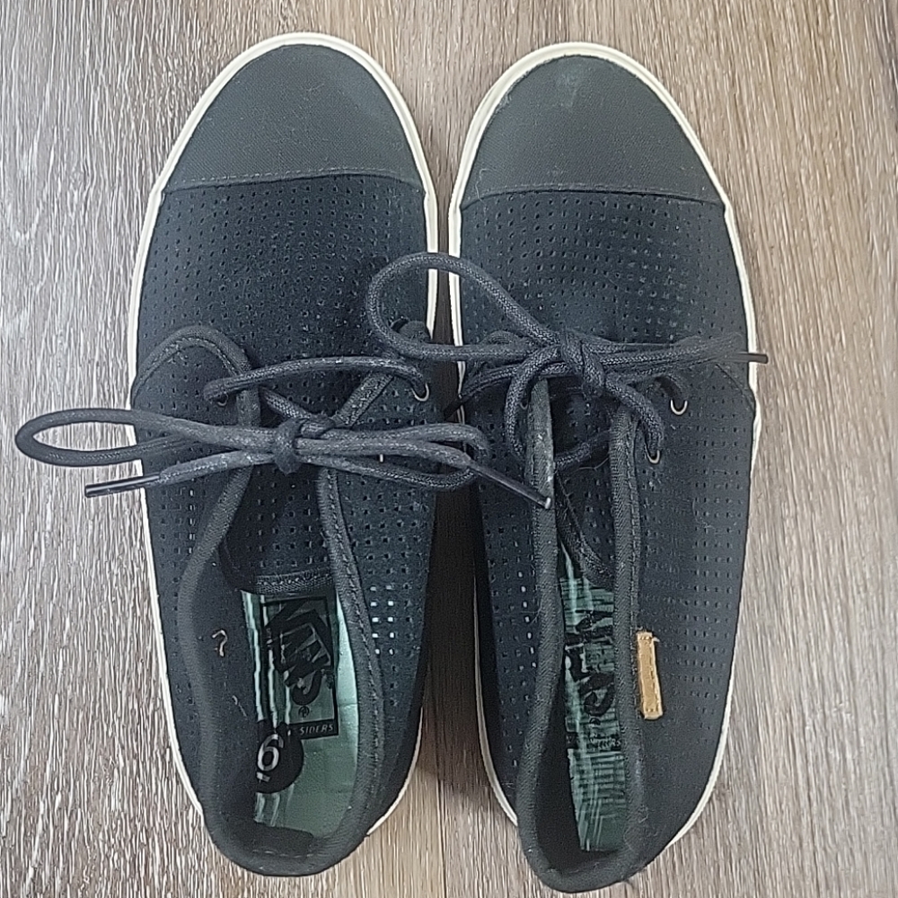 Vans Off The Wall Rhea SF (Square Perf) Shoes Black Size W6 Chukka